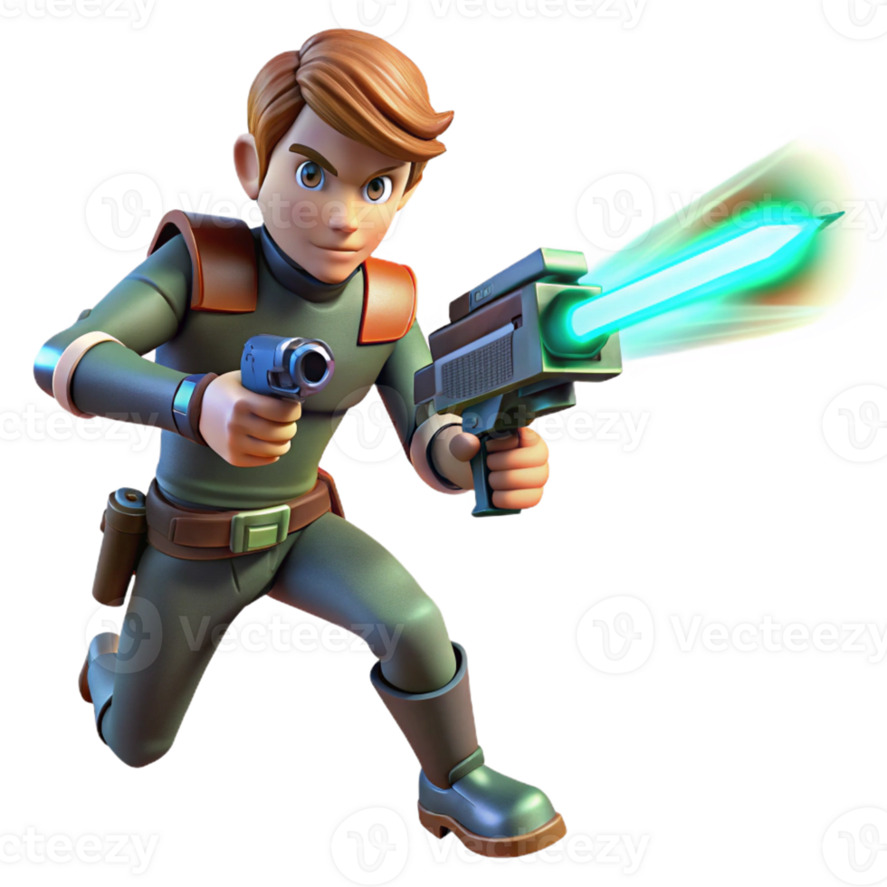 impressive classic A Space Pirate Wielding a Laser Pistol premium png