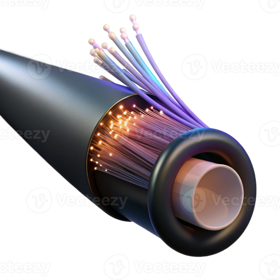 beautiful artistic A Close Up of a Fiber Optic Cable Light png