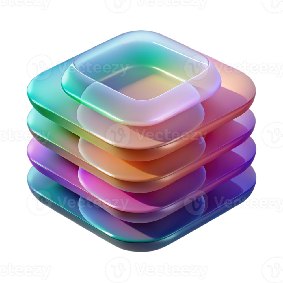 elegant modern A Series of Overlapping Transparent Layers professional png