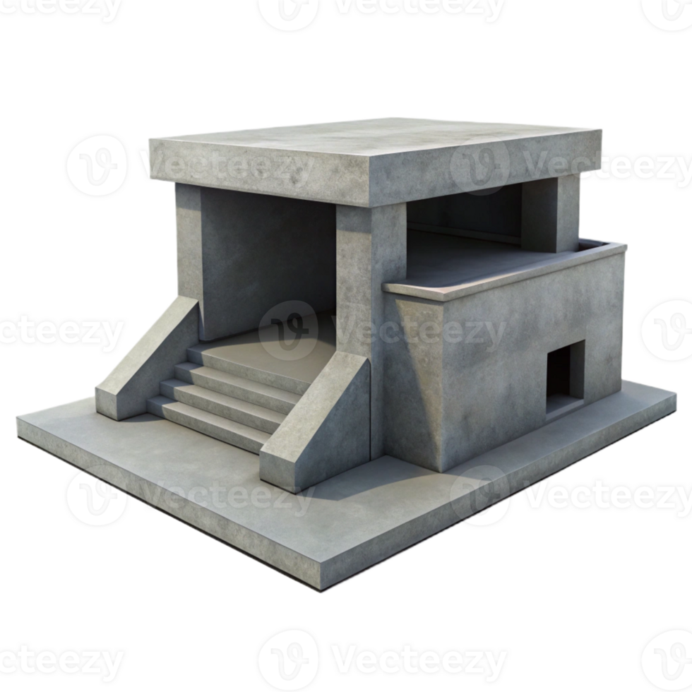 impressive modern A Minimalist Concrete Bunker Harsh Shadows original png