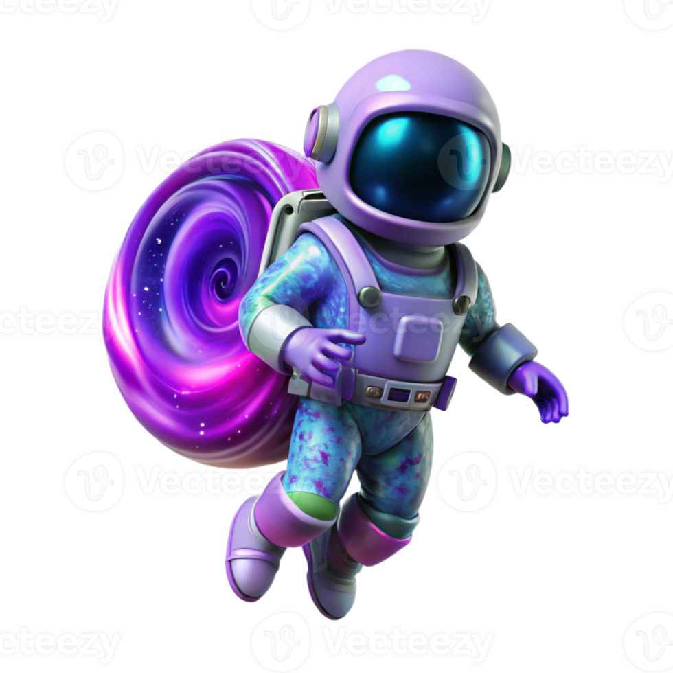 serene contemporary A Lone Astronaut Clad in a Bioluminescent exclusive png