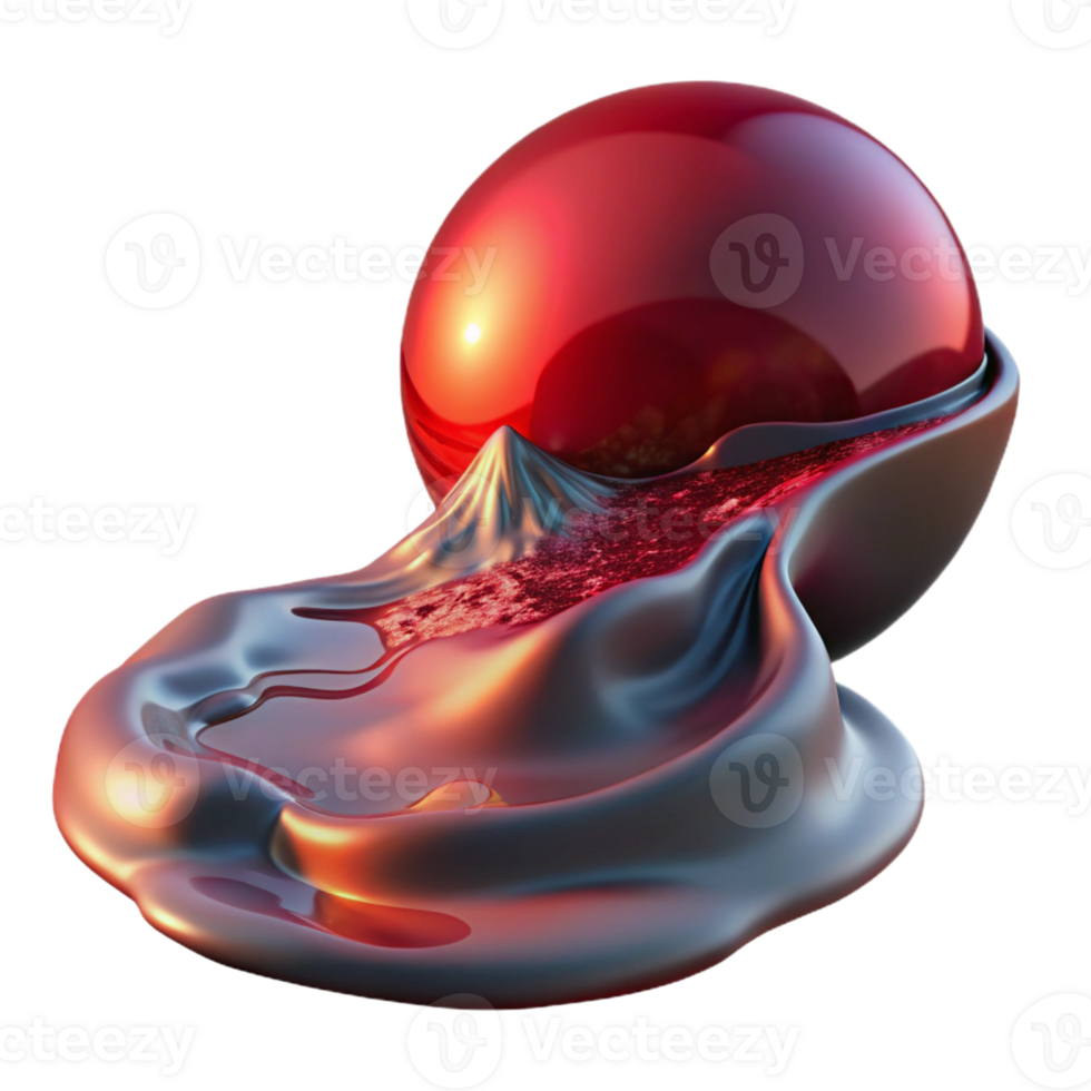 magnificent artistic A Flowing River of Liquid Mercury Reflec exclusive png