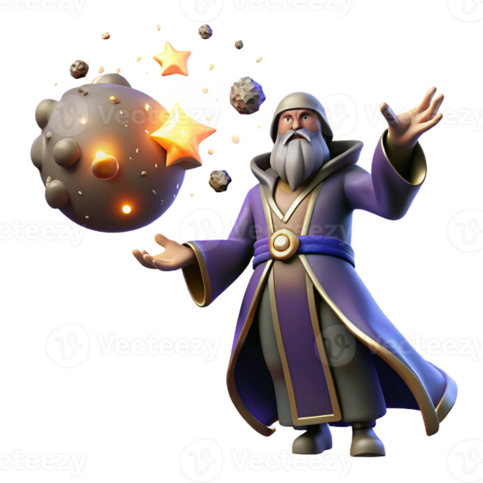 extraordinary creative A Powerful Sorcerer Summoning a Meteor S genuine png