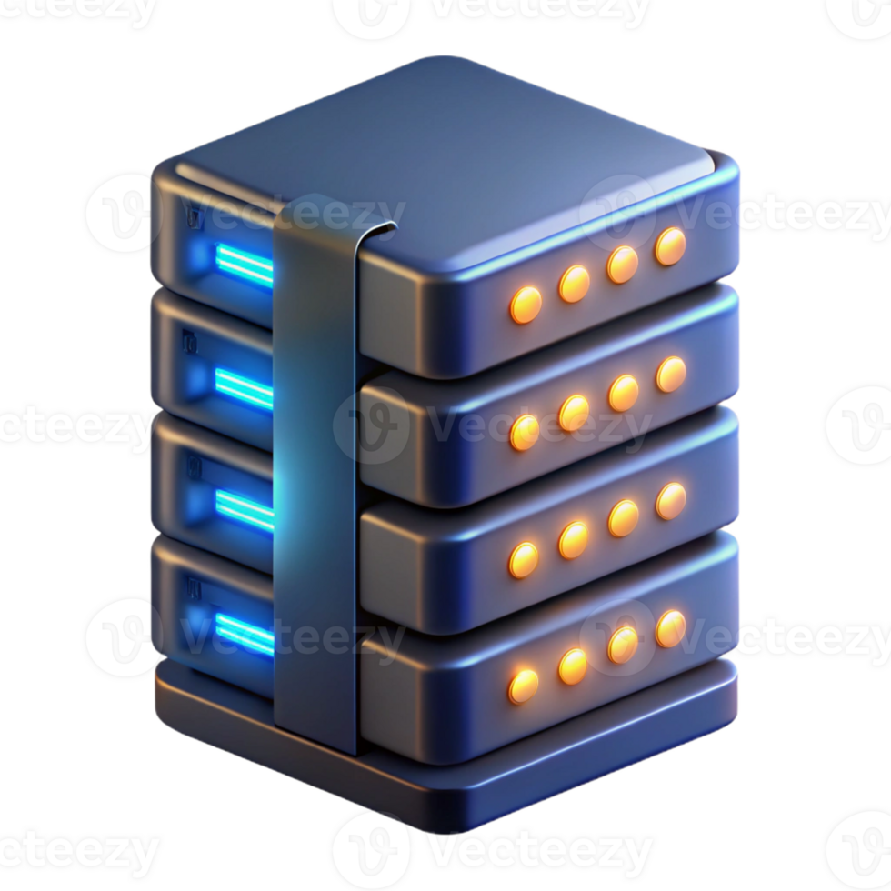 impressive modern Server Rack Lights and Fans Running authentic png