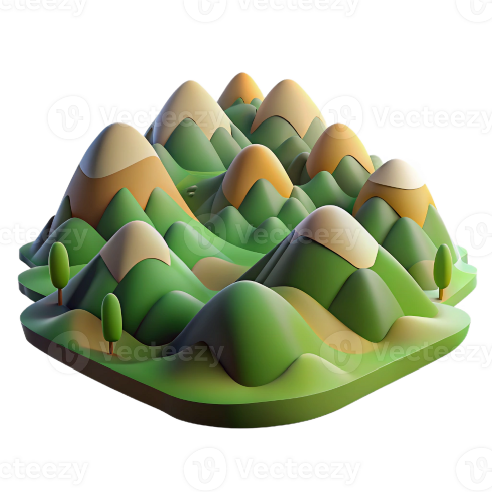 magnificent artistic An Abstract Landscape of Rolling Hills An original png