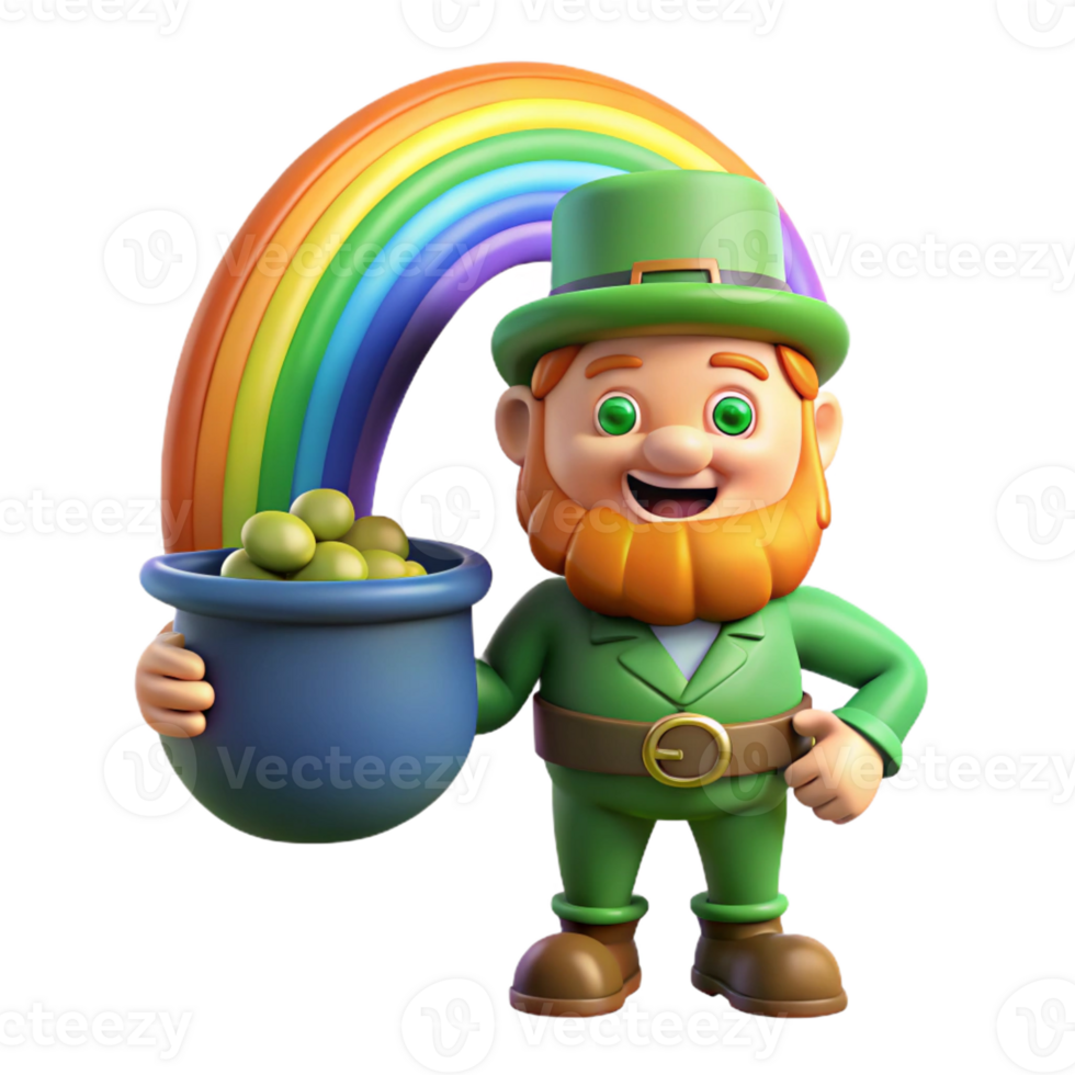 extraordinary minimalist A Leprechaun Guarding a Pot of Gold At high quality png