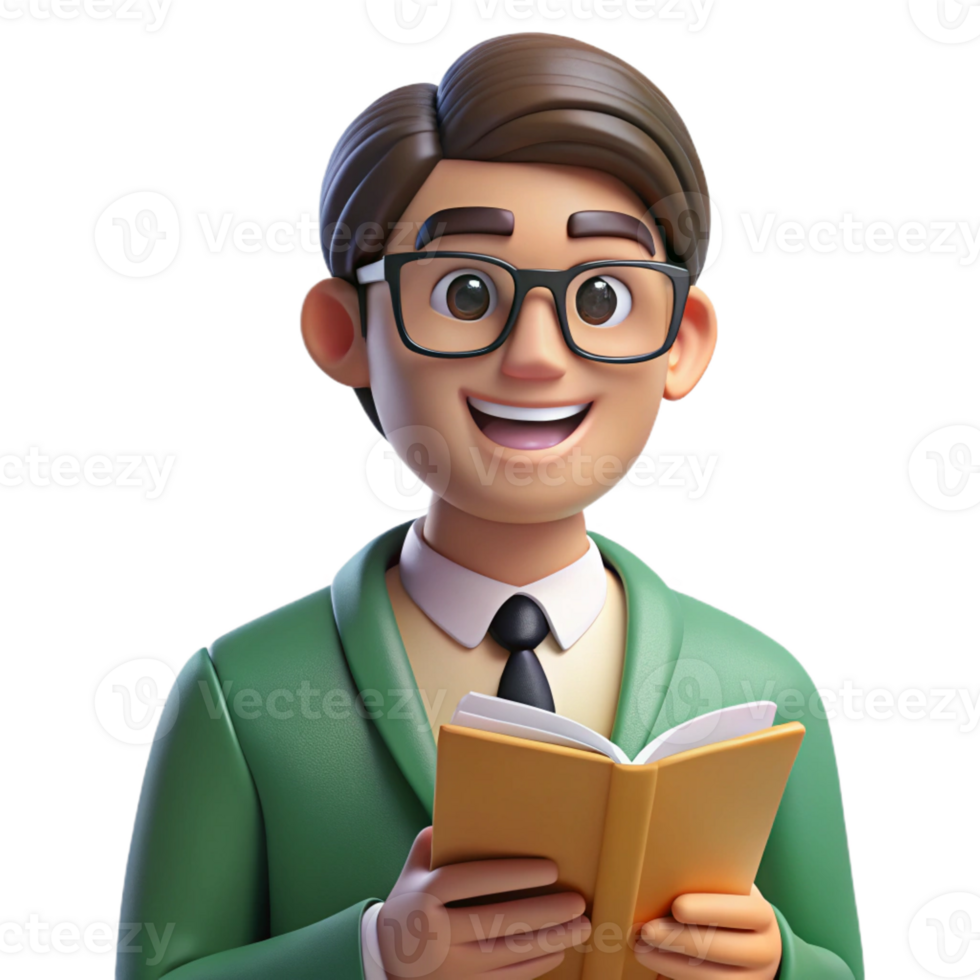 extraordinary abstract Portrait of a Teacher with Glasses a Boo genuine png