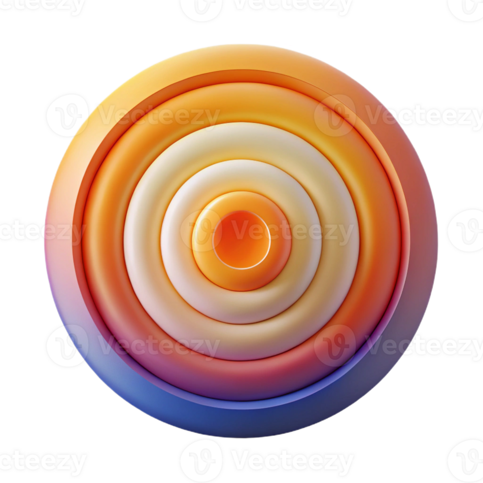 impressive creative A Series of Concentric Circles Radiating professional png