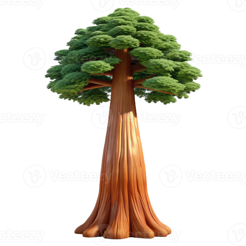 beautiful classic Giant Sequoia Tree Detailed Bark Texture png