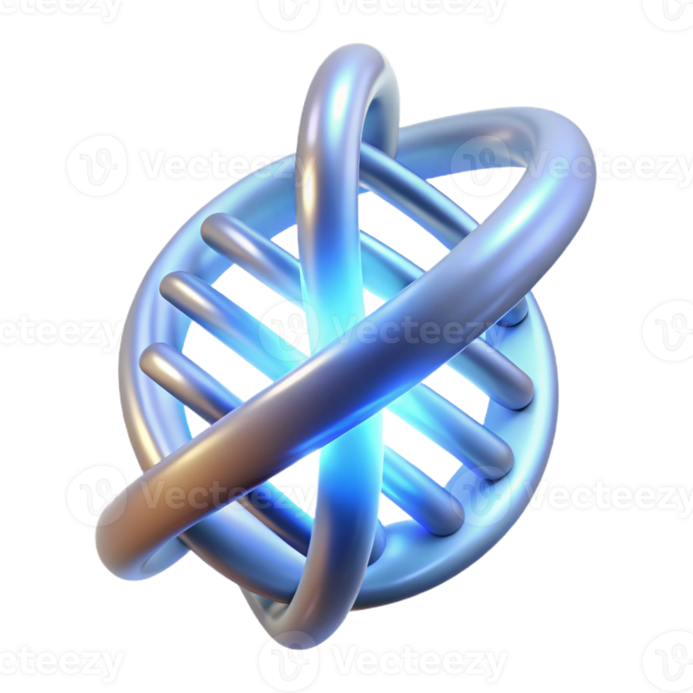 beautiful abstract A Dna Double Helix Rotating Slowly Glow high resolution png