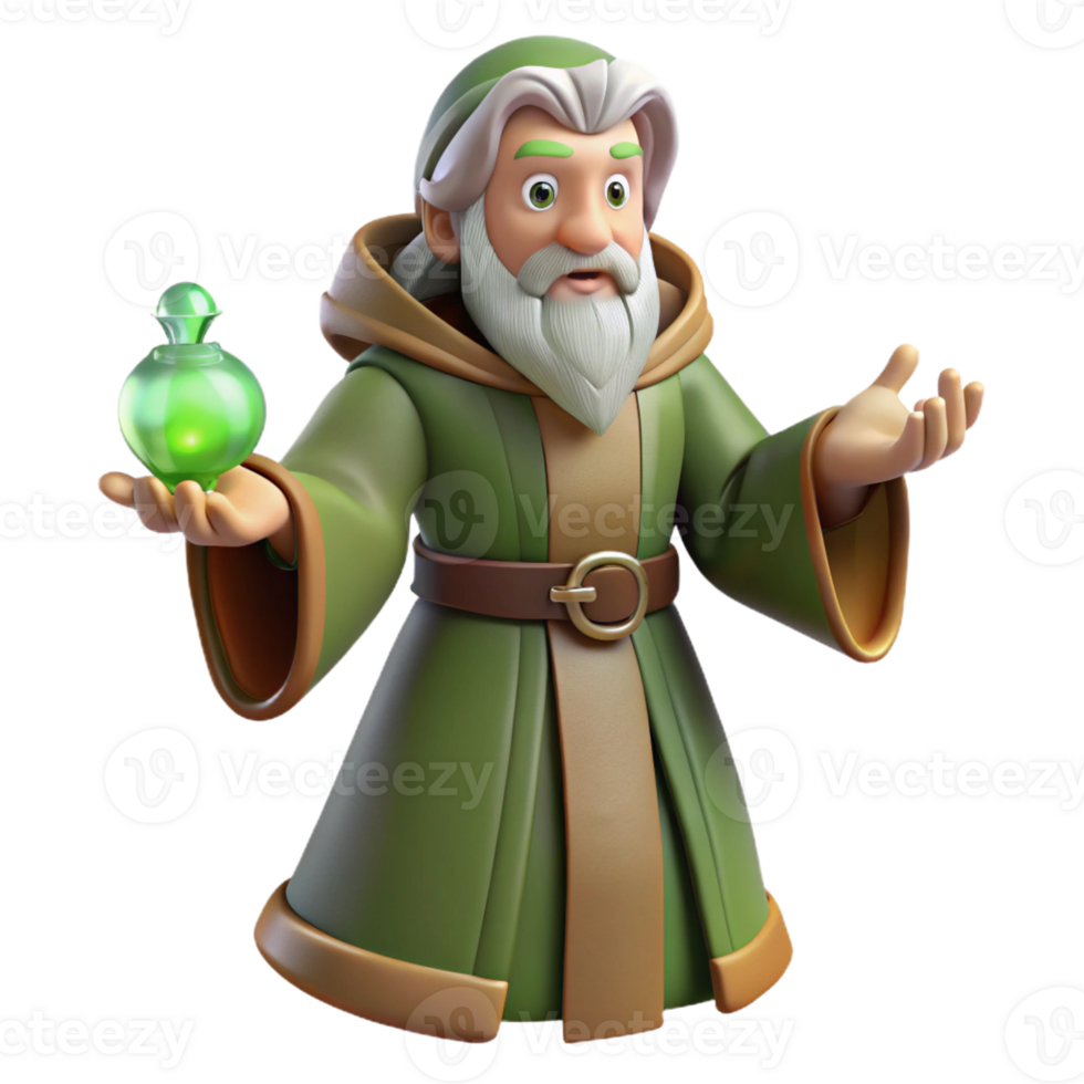 wonderful artistic A Wise Old Druid Performing a Ritual Myst exclusive png