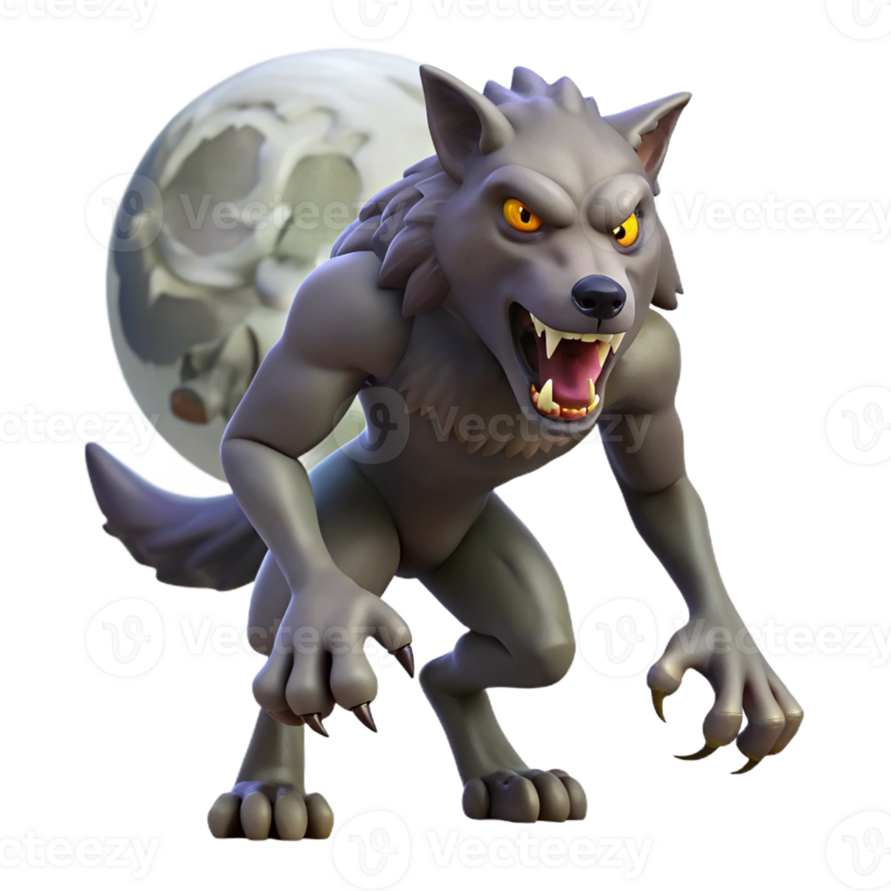 extraordinary classic A Fearsome Werewolf Howling at the Moon authentic png