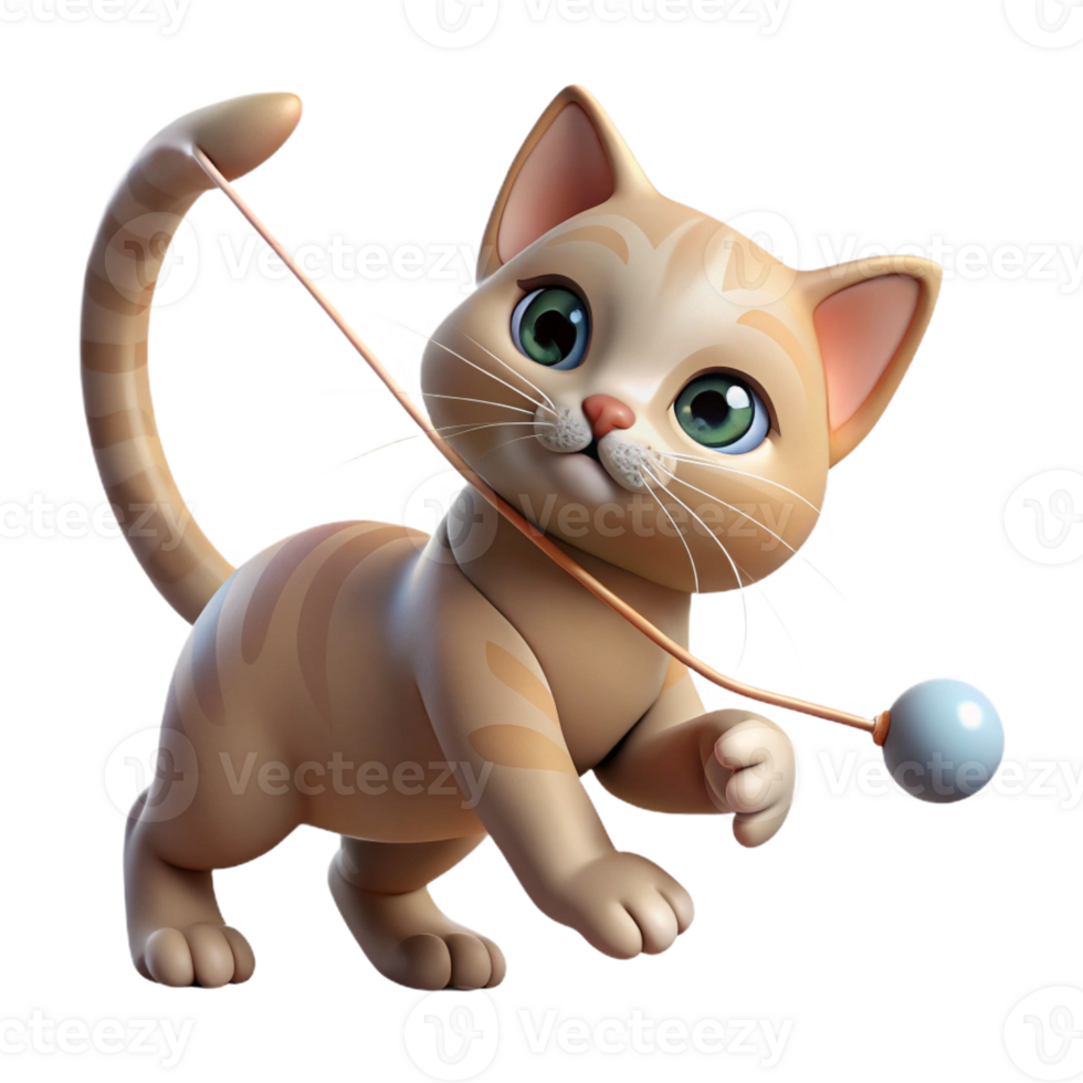 wonderful traditional A Playful Kitten Batting at a String Sof authentic png