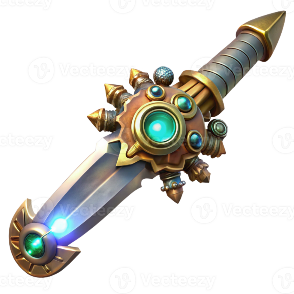 beautiful classic A Steampunk Sword Ornate Hilt with Gears original png