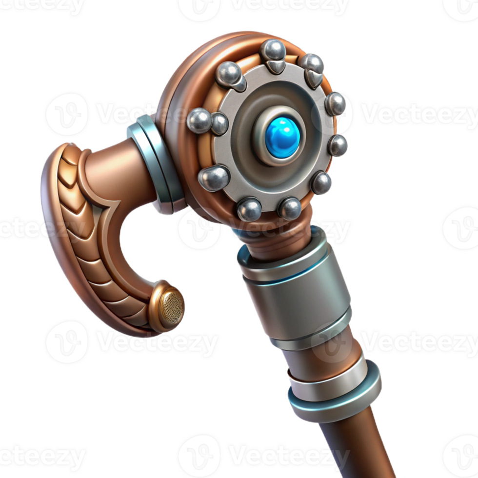 magnificent abstract A Steampunk Cane Ornate Handle with Gears genuine png