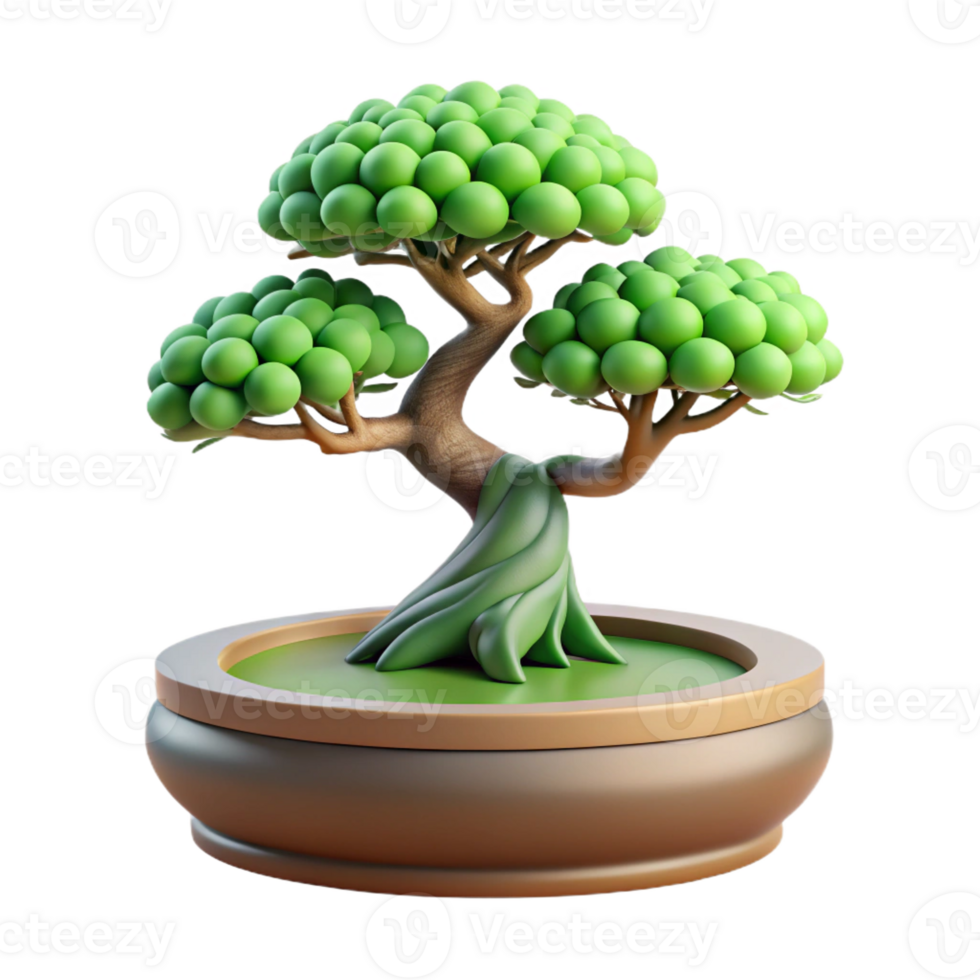 wonderful minimalist A Bonsai Tree Intricate Details Miniatur original png