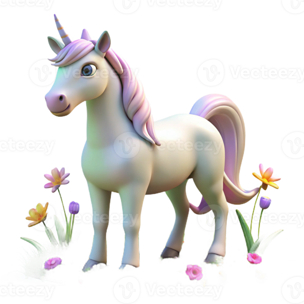 extraordinary abstract A Serene Unicorn Grazing in a Field of Wi original png