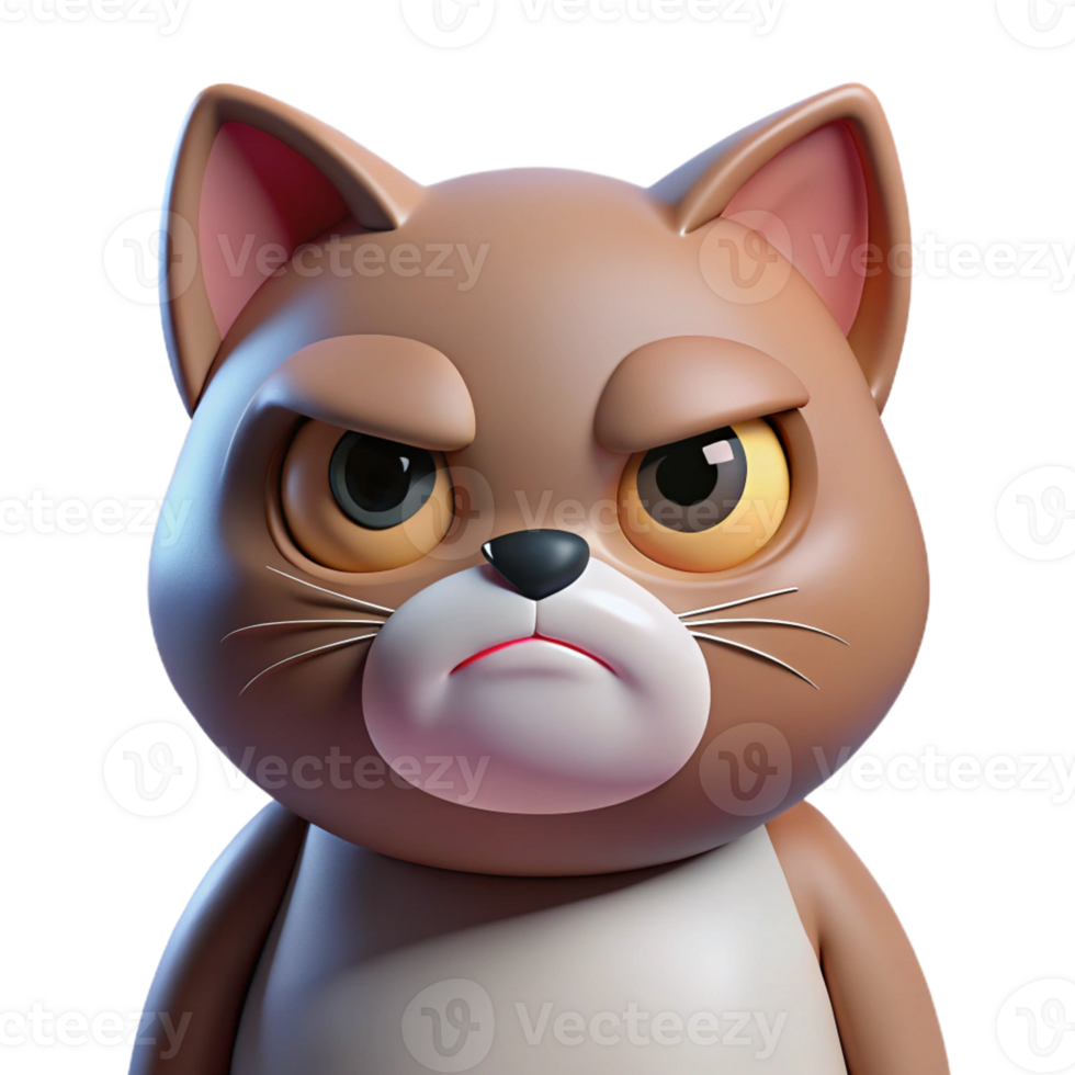 serene classic Grumpy Cat Portrait Disappointed Expression original png