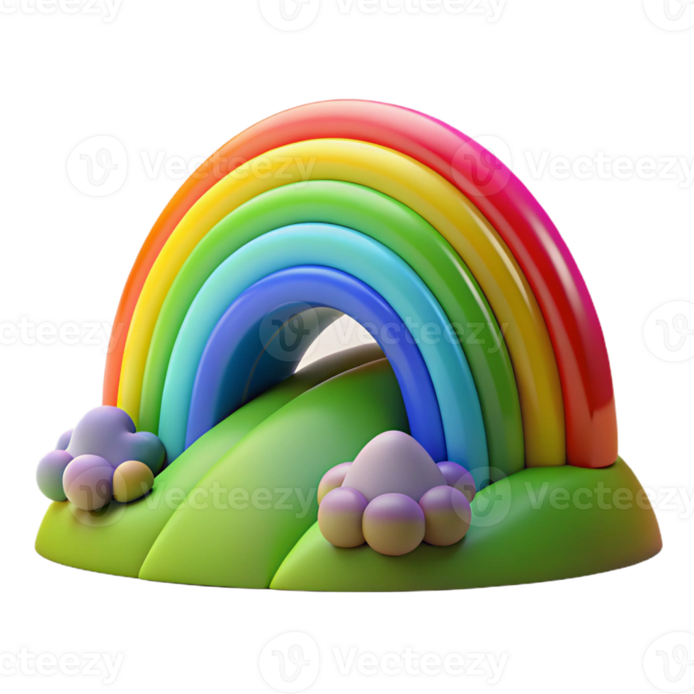 wonderful contemporary A Vibrant Rainbow Arching over a Green Va png