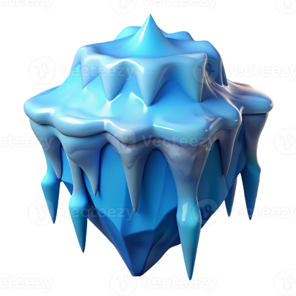 elegant vintage A Close Up of a Melting Glacier Cool Bl premium png