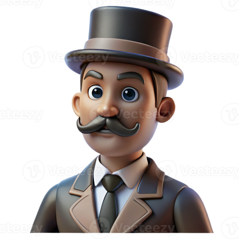 wonderful vintage Portrait of a Dapper Gentleman with a Mo genuine png