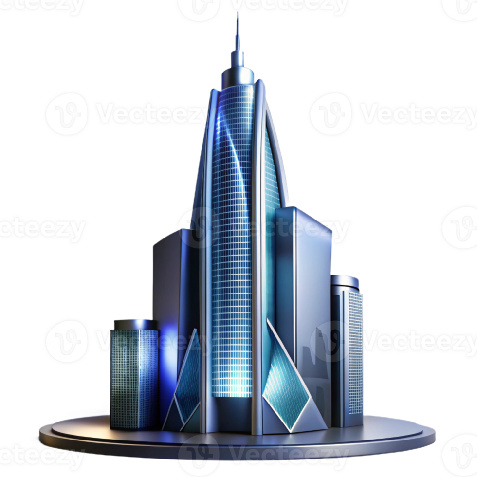 dramatic artistic A Sleek Minimalist Skyscraper Made of Gl genuine png