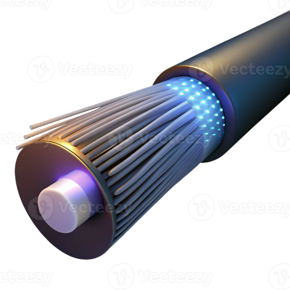 beautiful modern A Close Up of a Fiber Optic Cable Light high quality png