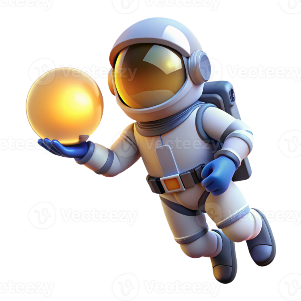 wonderful artistic A Lone Astronaut Floating in Space Holding original png