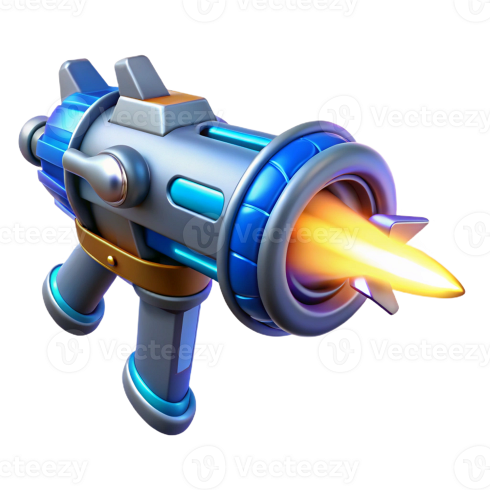 dramatic contemporary A Futuristic Weapon Firing a Beam of Energ png
