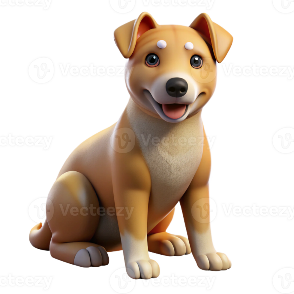 beautiful minimalist A Loyal Dog Sitting Patiently Warm Indo original png