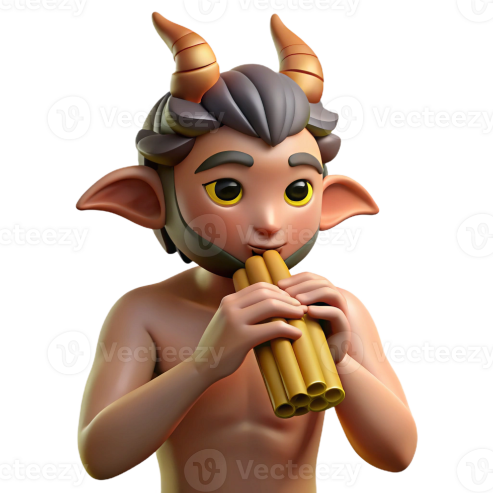 impressive rustic A Mischievous Satyr Playing a Pan Flute genuine png