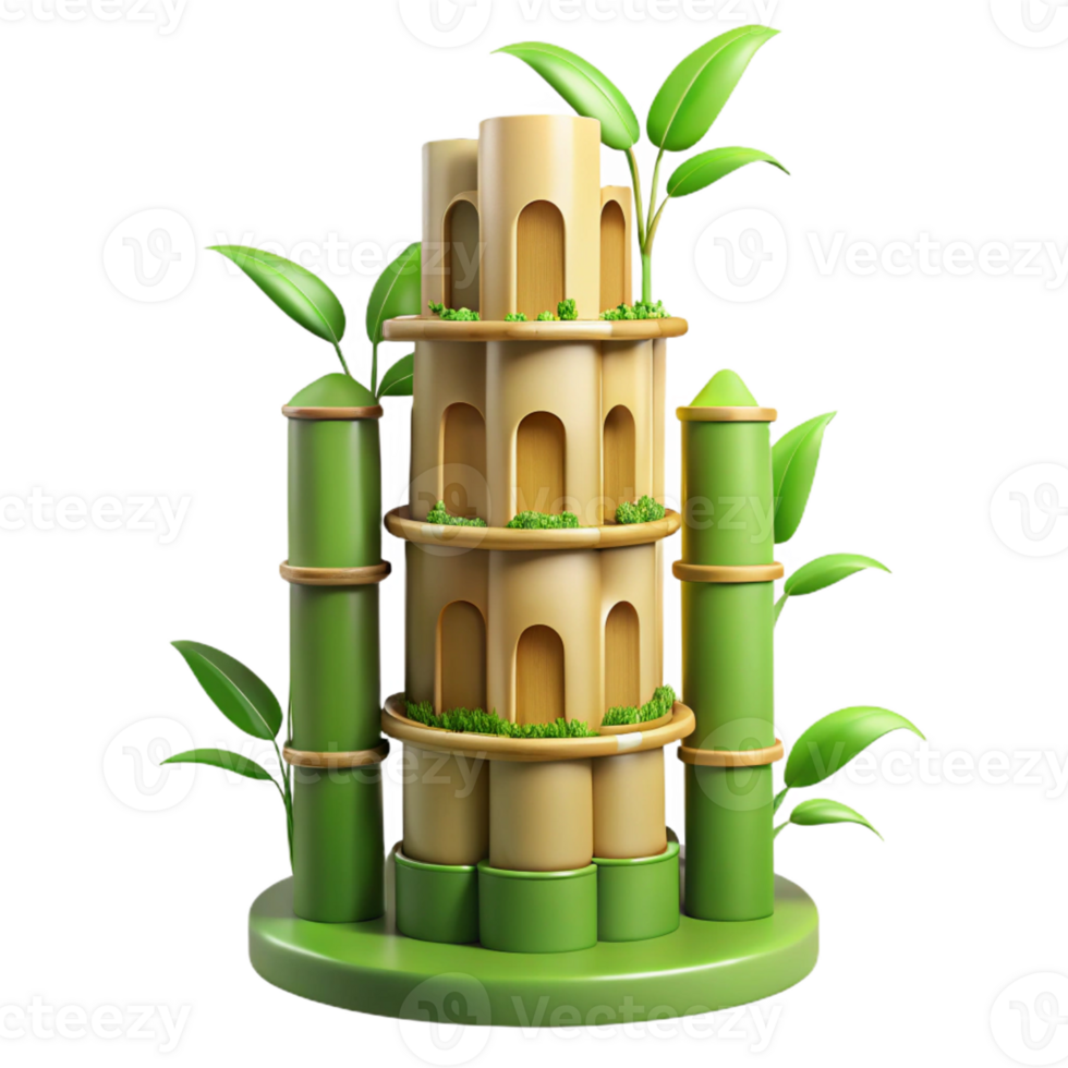 impressive modern Bamboo Skyscraper Sustainable Design Gr detailed png