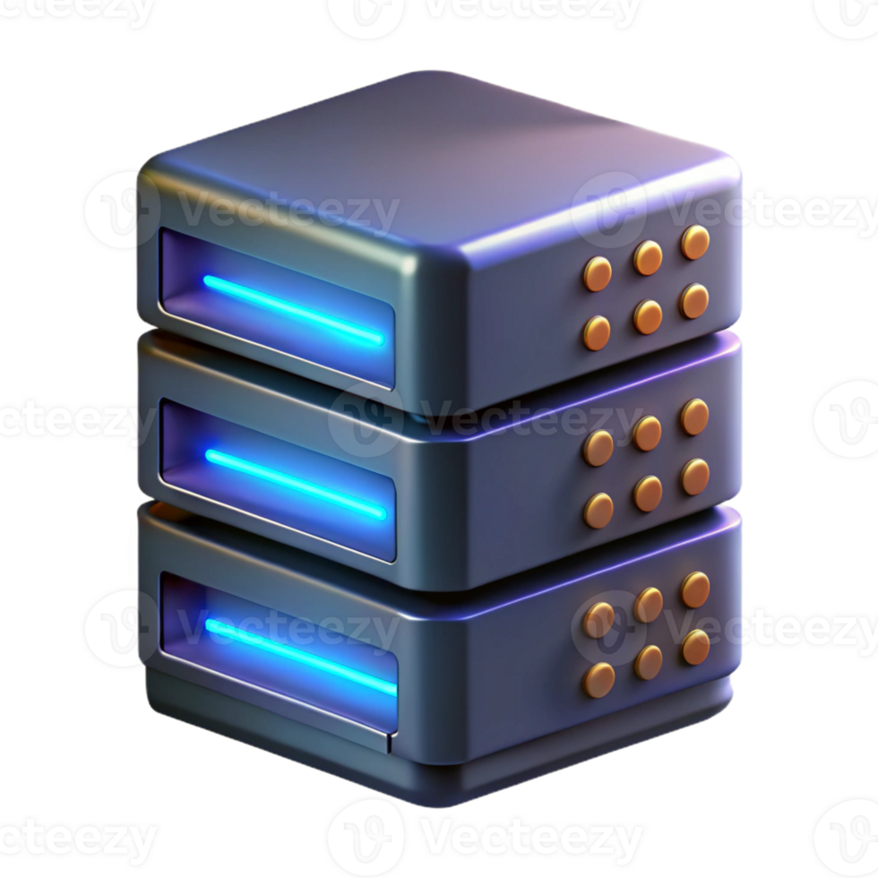 vibrant modern Server Rack Lights and Fans Running professional png