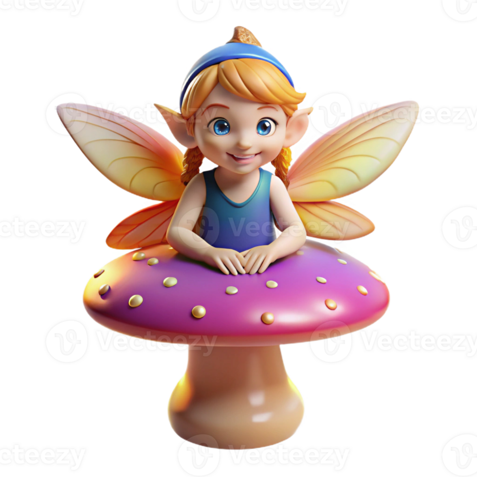 magnificent contemporary Portrait of a Playful Pixie with Iridesc png
