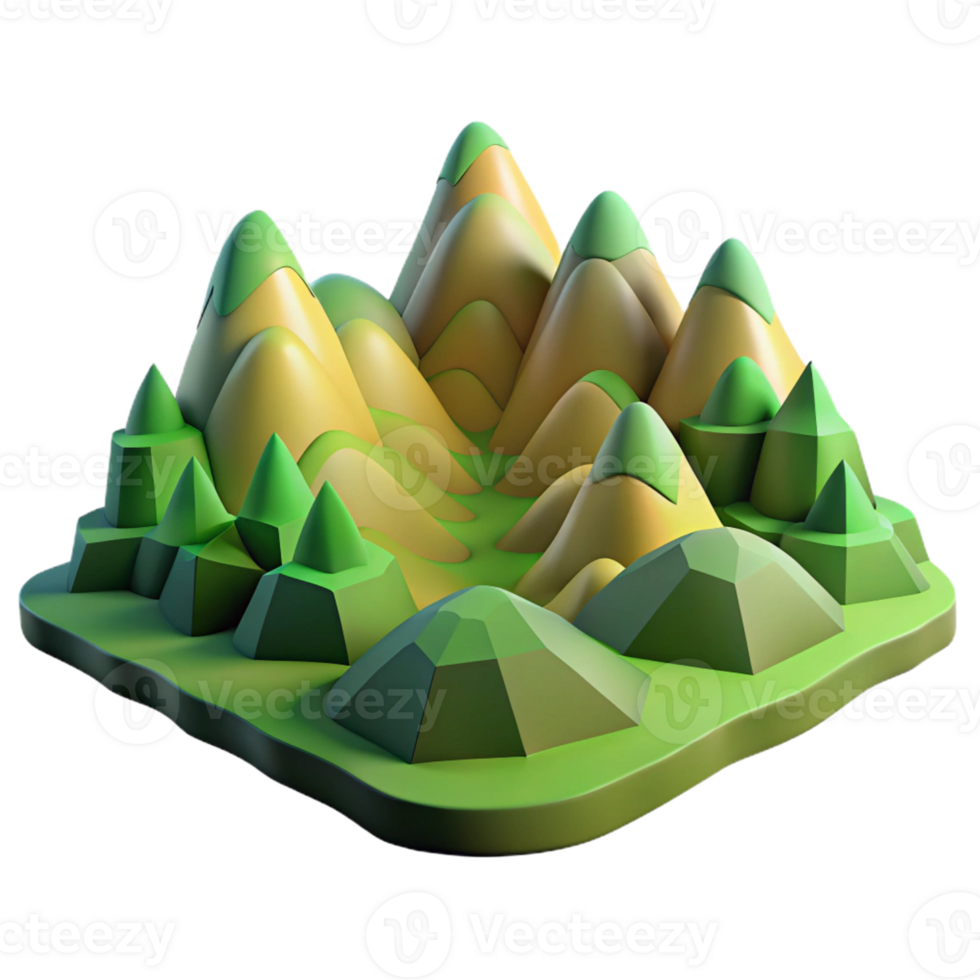 extraordinary contemporary An Abstract Landscape of Rolling Hills An high quality png