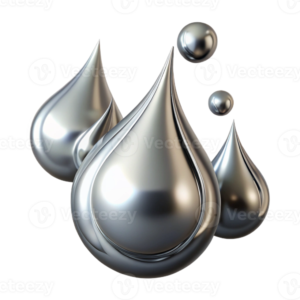 beautiful minimalist Liquid Mercury Droplets Morphing Into Abs genuine png