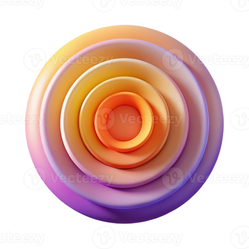 beautiful creative A Series of Concentric Circles Radiating genuine png