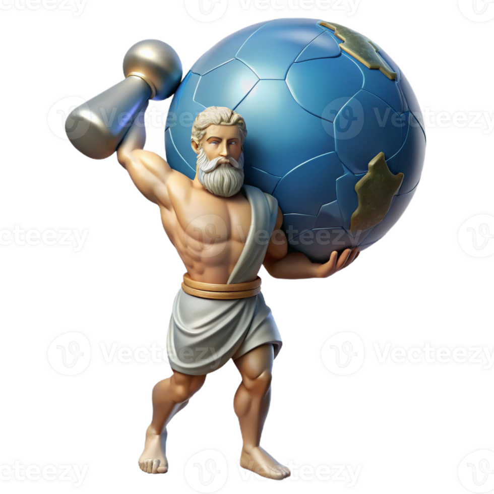 elegant contemporary A Stoic Atlas Holding the Celestial Sphere premium png