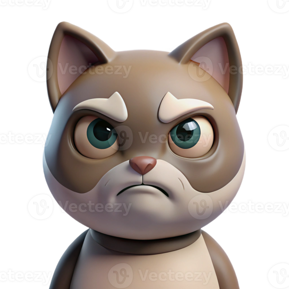 wonderful rustic Grumpy Cat Portrait Disappointed Expression high quality png