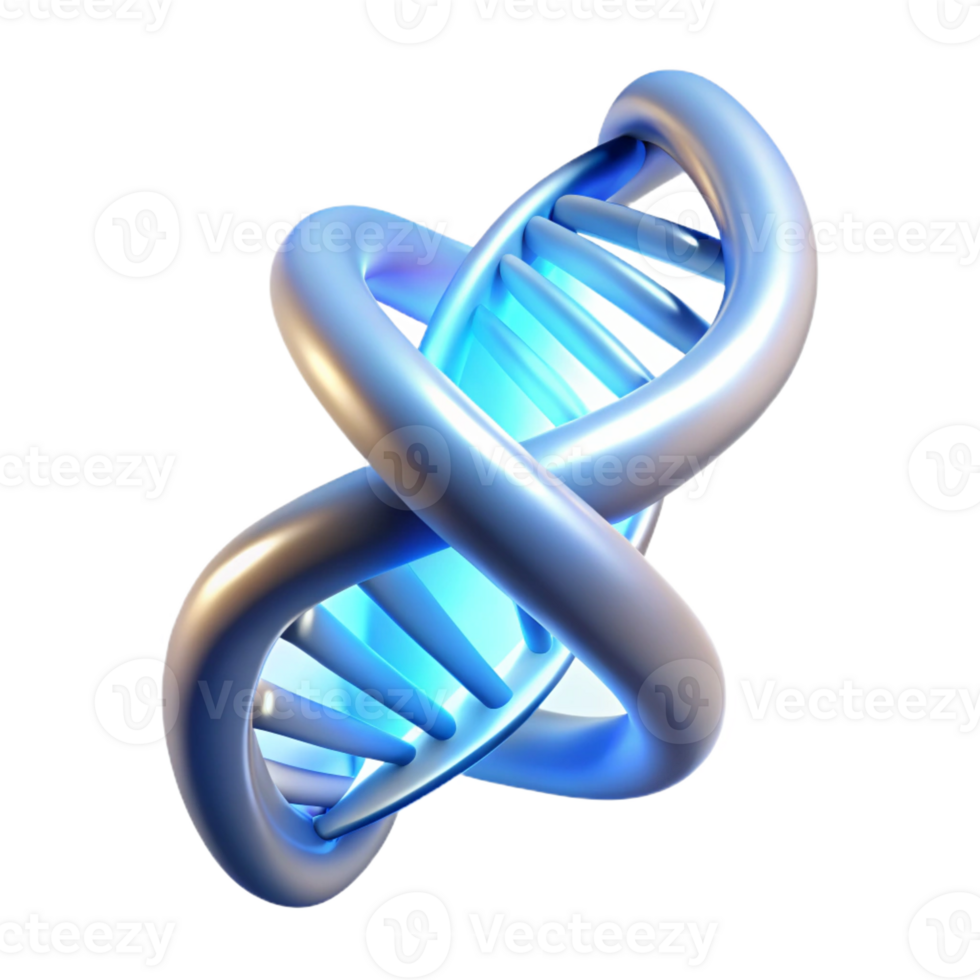wonderful modern A Dna Double Helix Rotating Slowly Glow detailed png