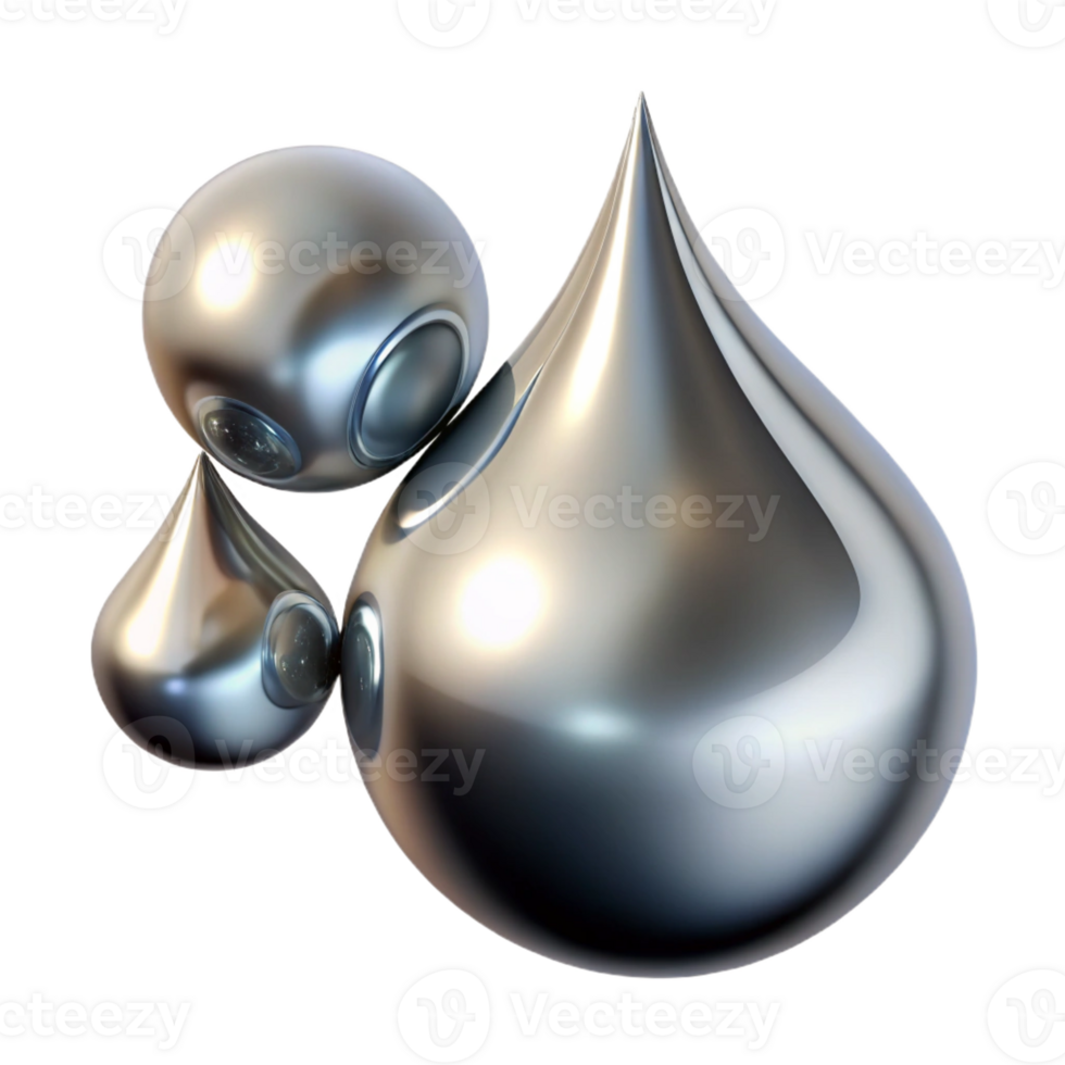 serene contemporary Liquid Mercury Droplets Morphing and Mergi genuine png