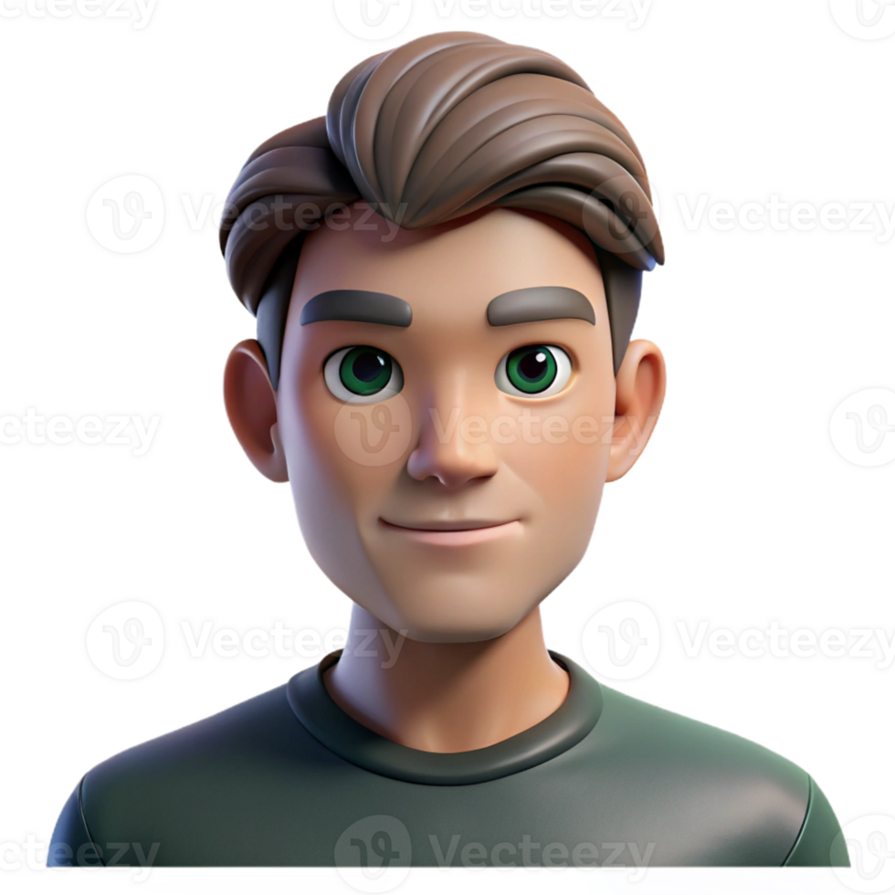 impressive modern Portrait of a Young Man with a Determined 4K png