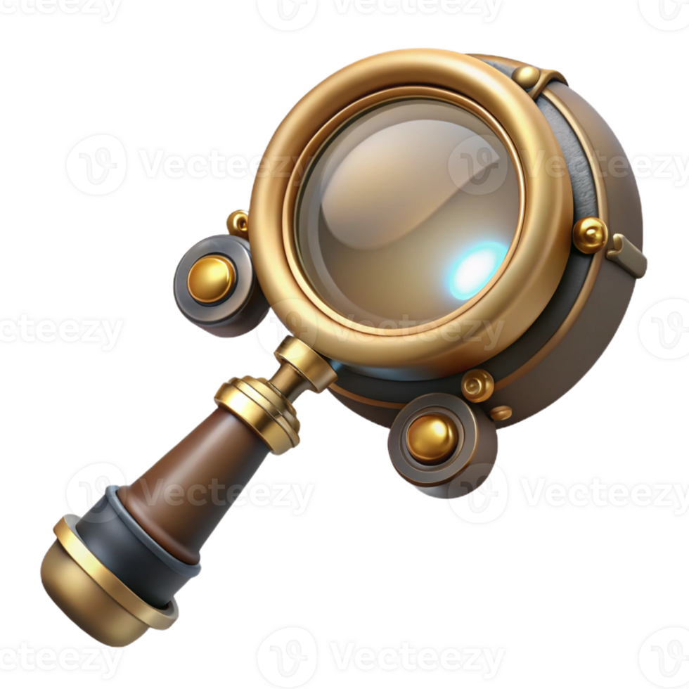 dramatic contemporary A Steampunk Monocle with a Magnifying Gla genuine png