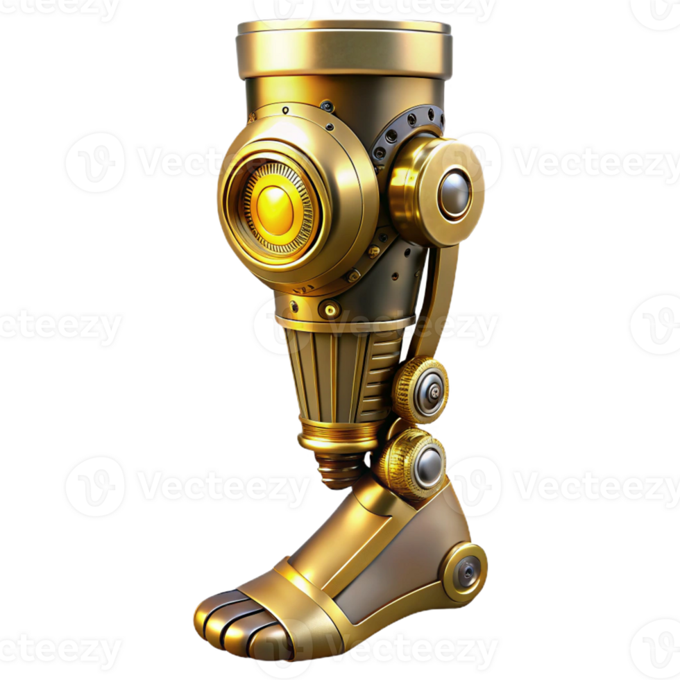 extraordinary artistic A Close Up of a Steampunk Prosthetic Leg genuine png