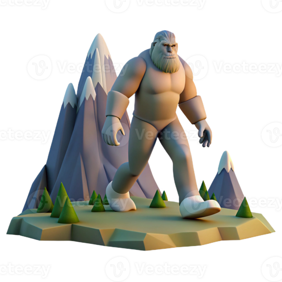 stunning traditional A Colossal Giant Walking Through a Moun high resolution png