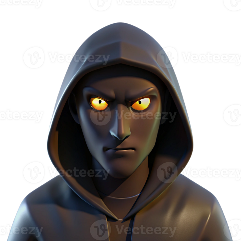 dramatic creative Portrait of a Mysterious Figure Shrouded detailed png