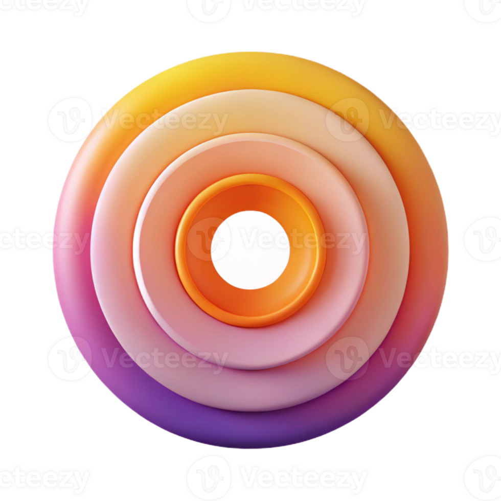 elegant traditional A Series of Concentric Circles Radiating authentic png