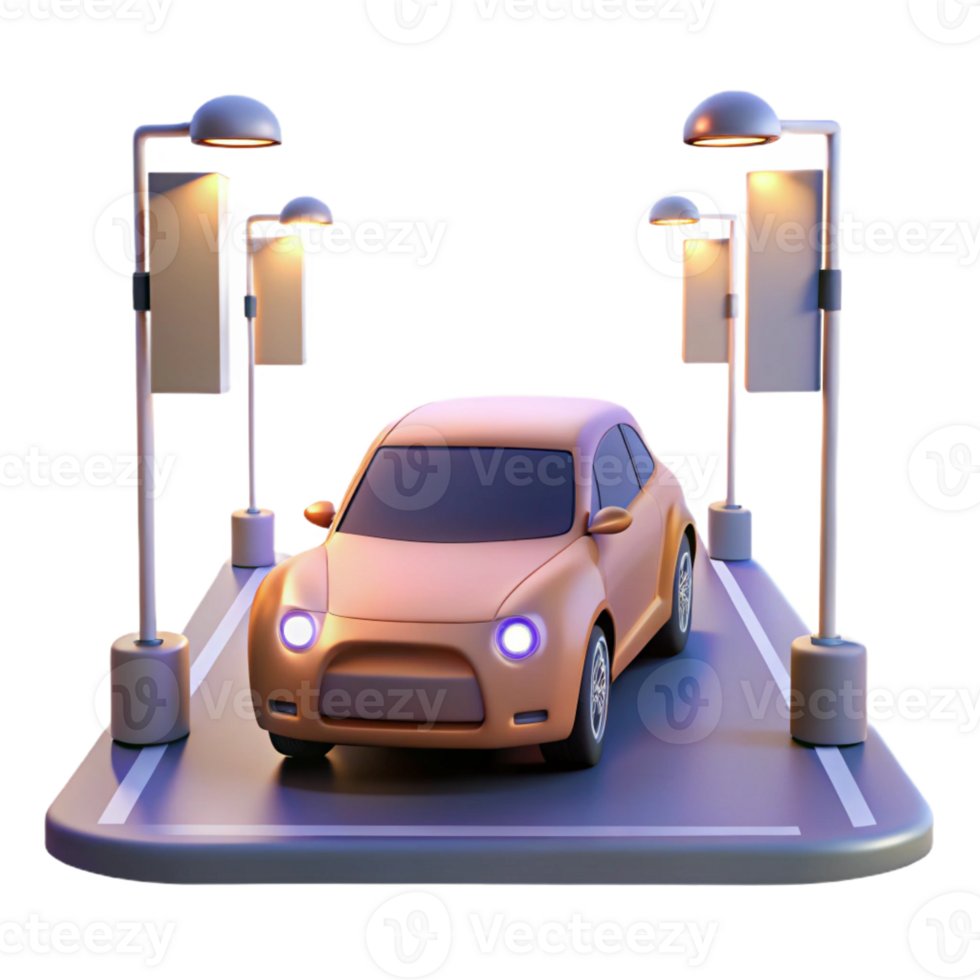 beautiful rustic A Self Driving Car Sleek and Futuristic genuine png