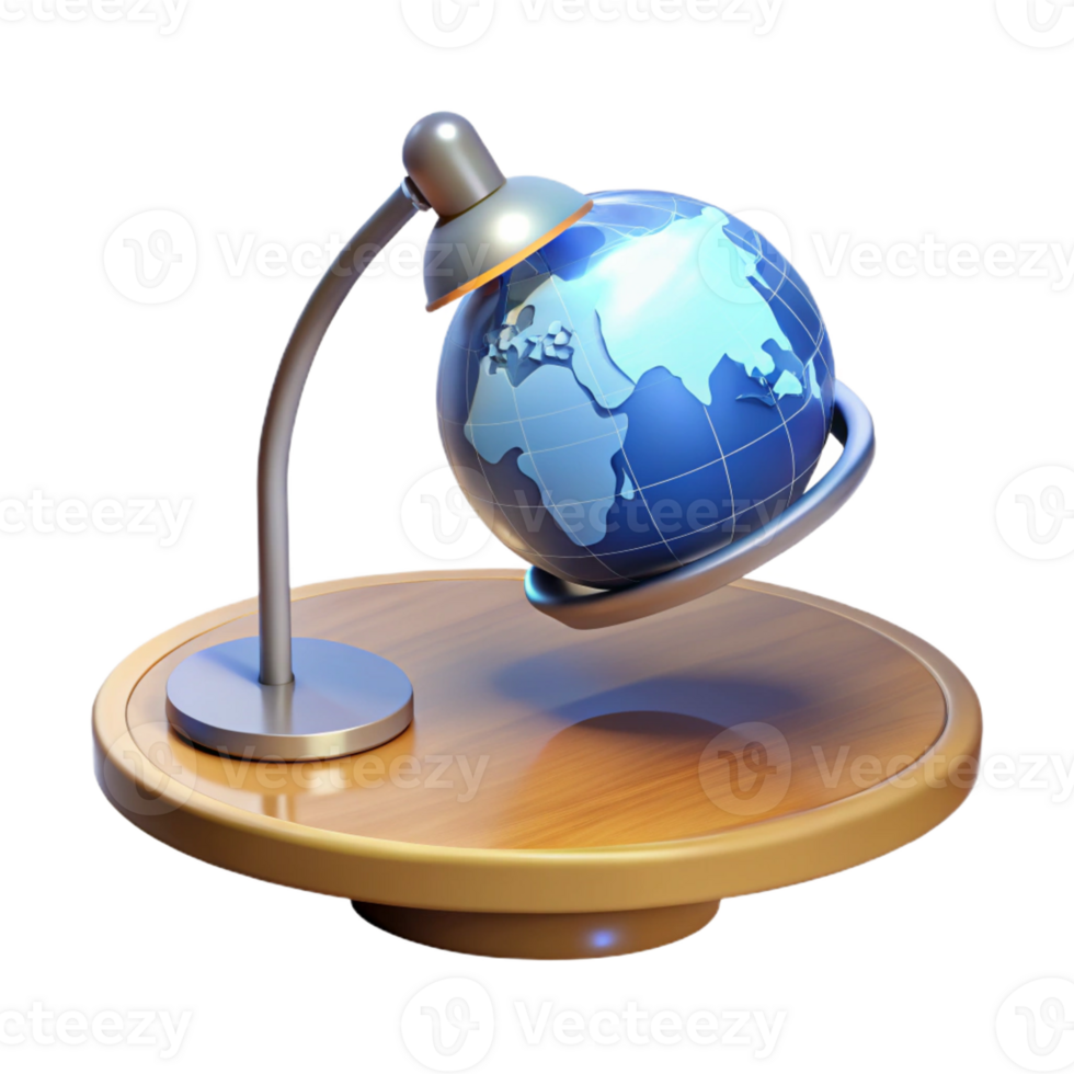 wonderful vintage Holographic Earth Projection Spinning Globe original png