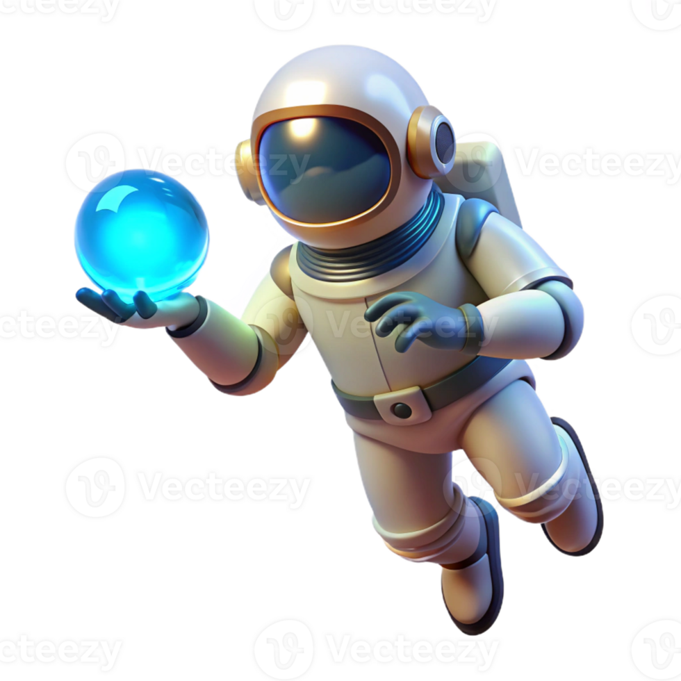 wonderful modern A Lone Astronaut Clad in a Bioluminescen detailed png